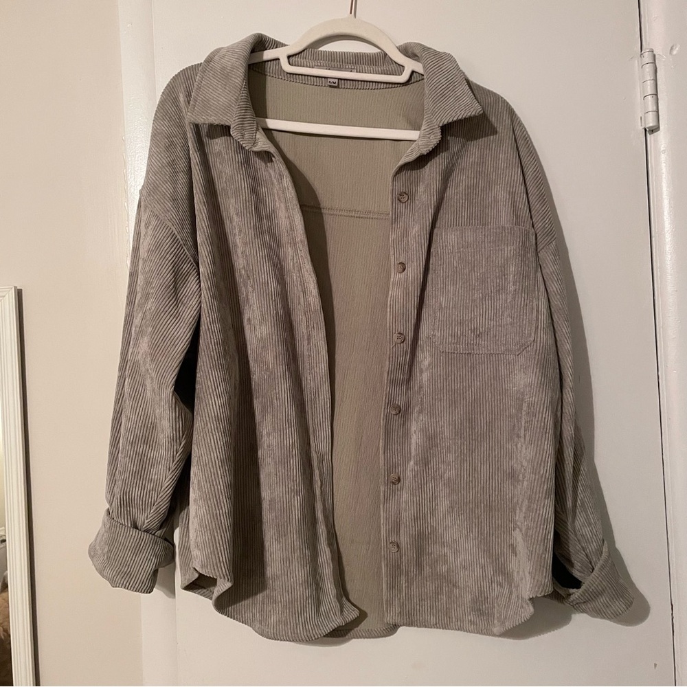 Wishlist apparel Gray Corduroy Jacket